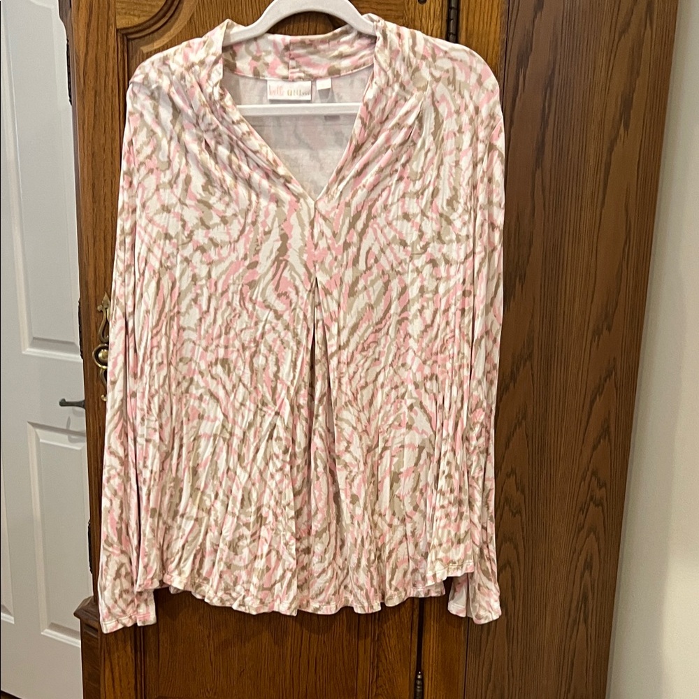 Women's Pink and Cream Top